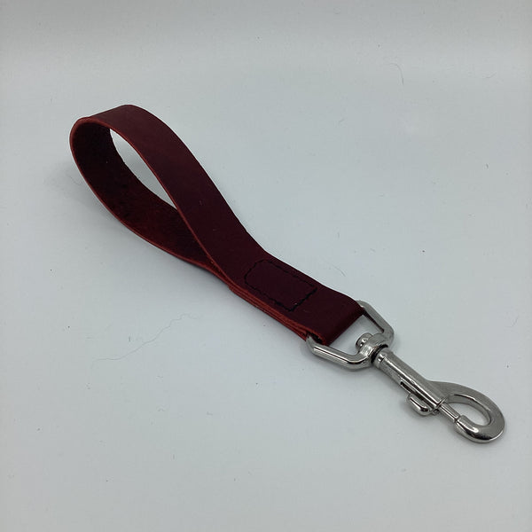 142 - Auction Item - Red Hide Traffic Handle