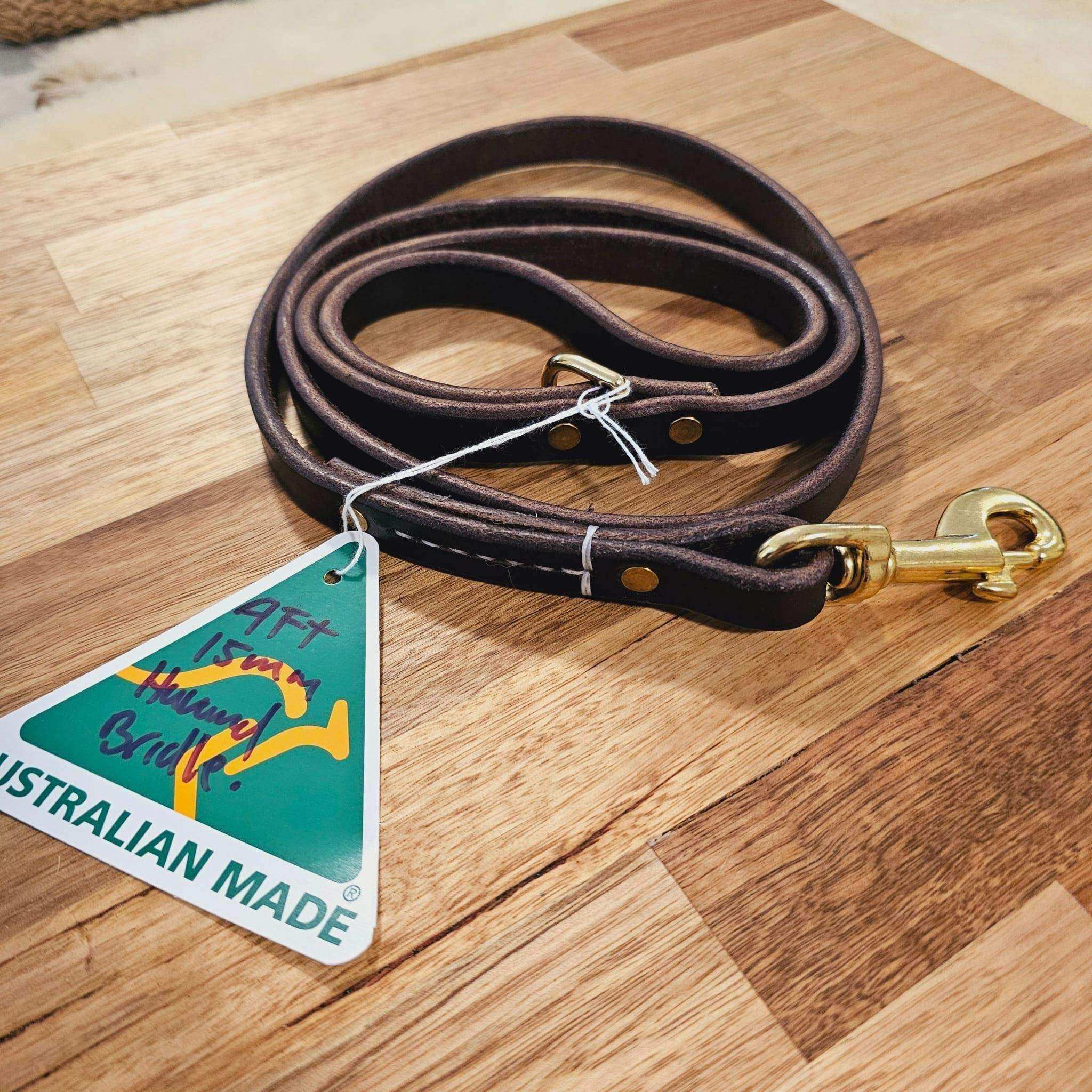 4ft Bridle with Brass Snaps & White Saddle Stitching - PK9 Gear