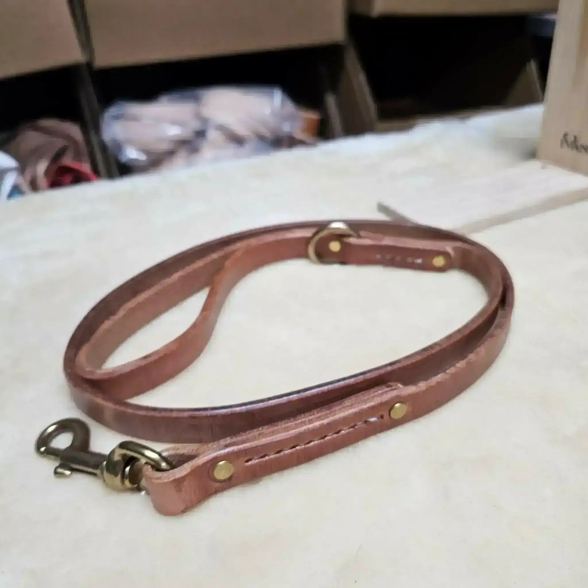 4ft Herman Oak Old World Harness Leather Leash - PK9 Gear