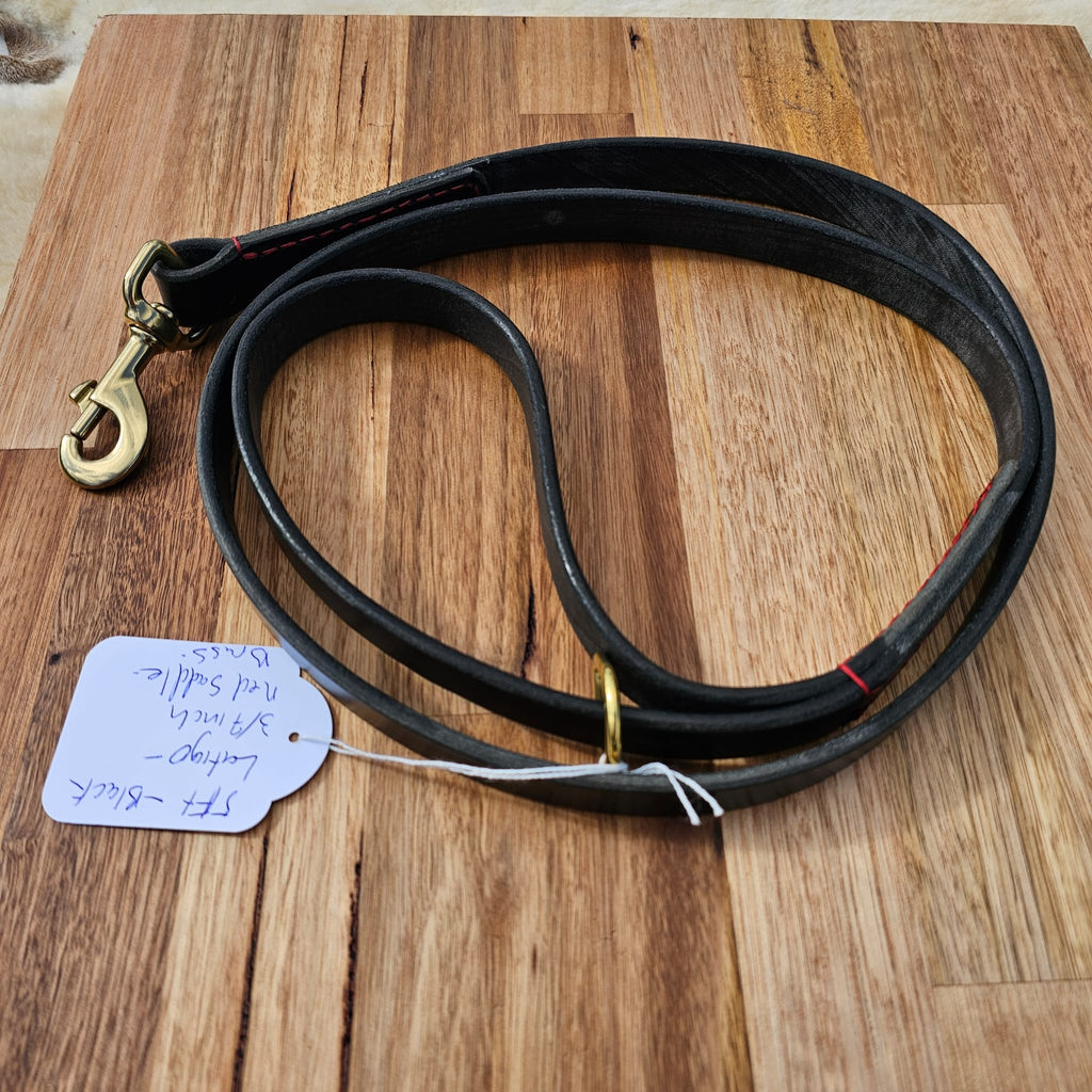 5ft Black Latigo Leather Dog Leash – Strength and Style Combined - PK9 Gear