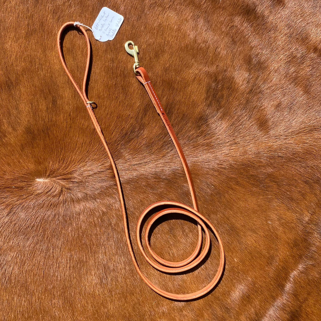 "6ft Chestnut Leather Leash" - PK9 Gear