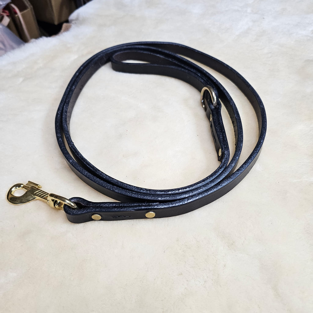 6ft Heavy Duty Bridle Leather Lead - Havana Brown - PK9 Gear