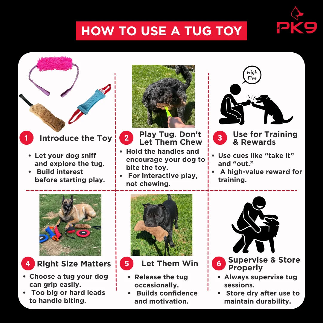 Interactive Dog Tug Toy - Jute Bite Pillow With 2 Handles For Agility & Pull Training