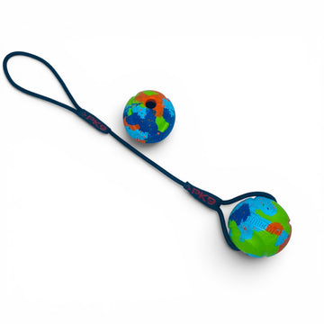 Medium Chuckit Fetch Ball with Climbing Rope Handle For Medium Dogs