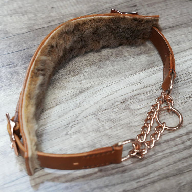 Kangaroo Fur collar with martingale attachment
