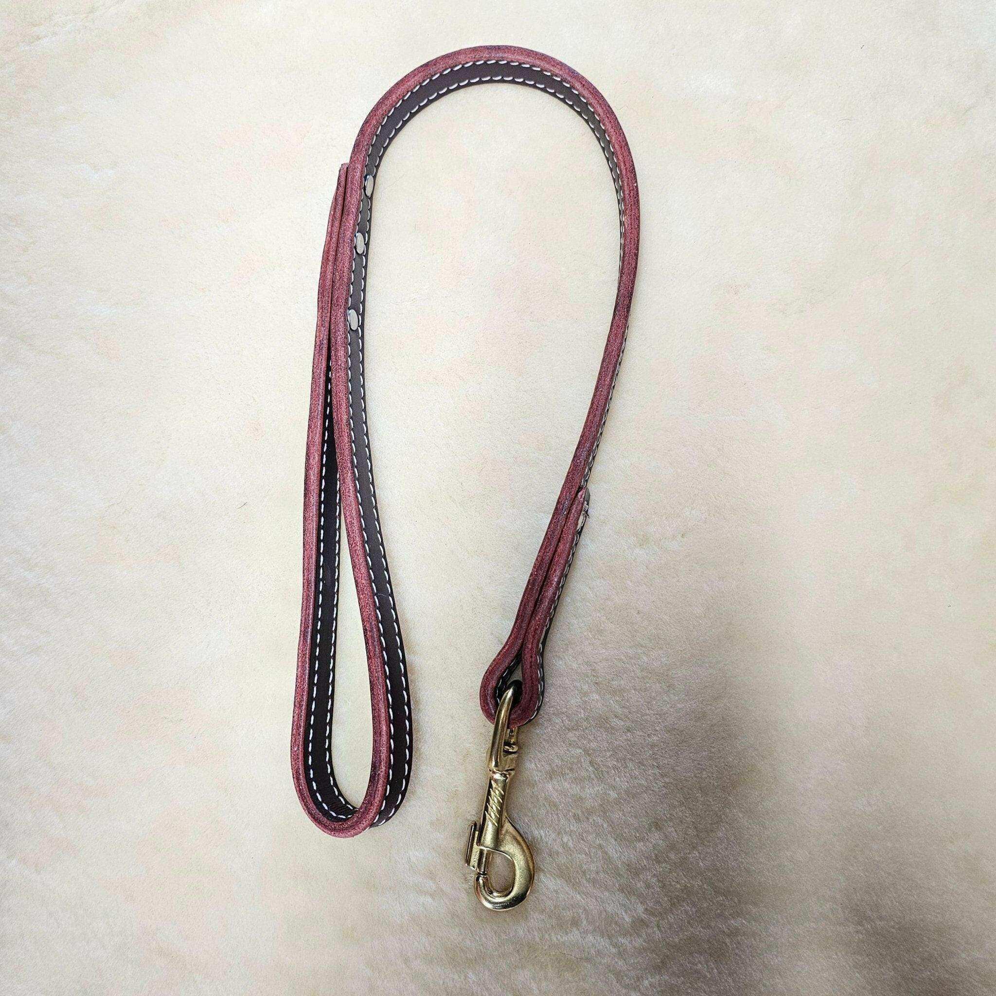 Australian Red Hide Short Leash - PK9 Gear