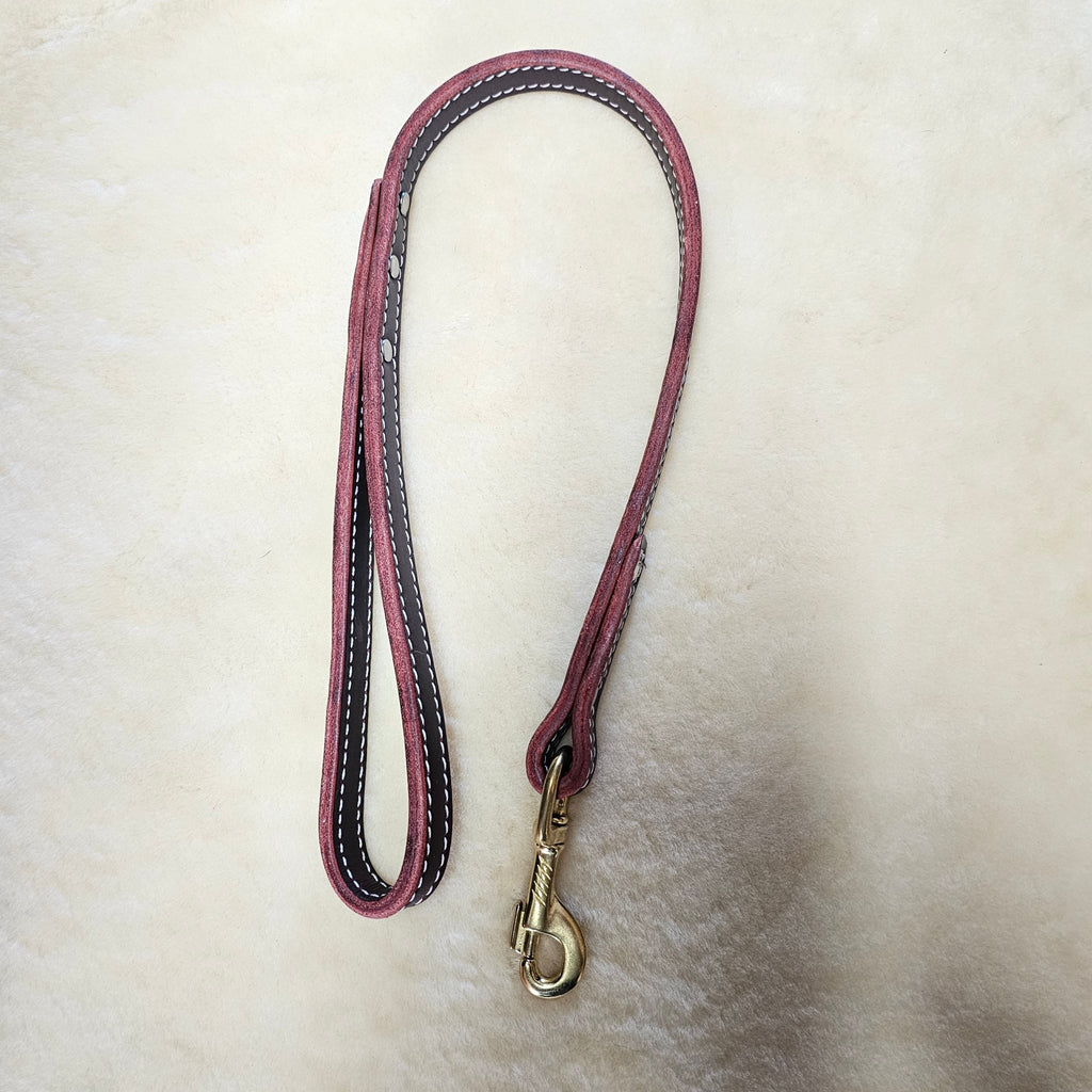 Australian Red Hide Short Leash - PK9 Gear