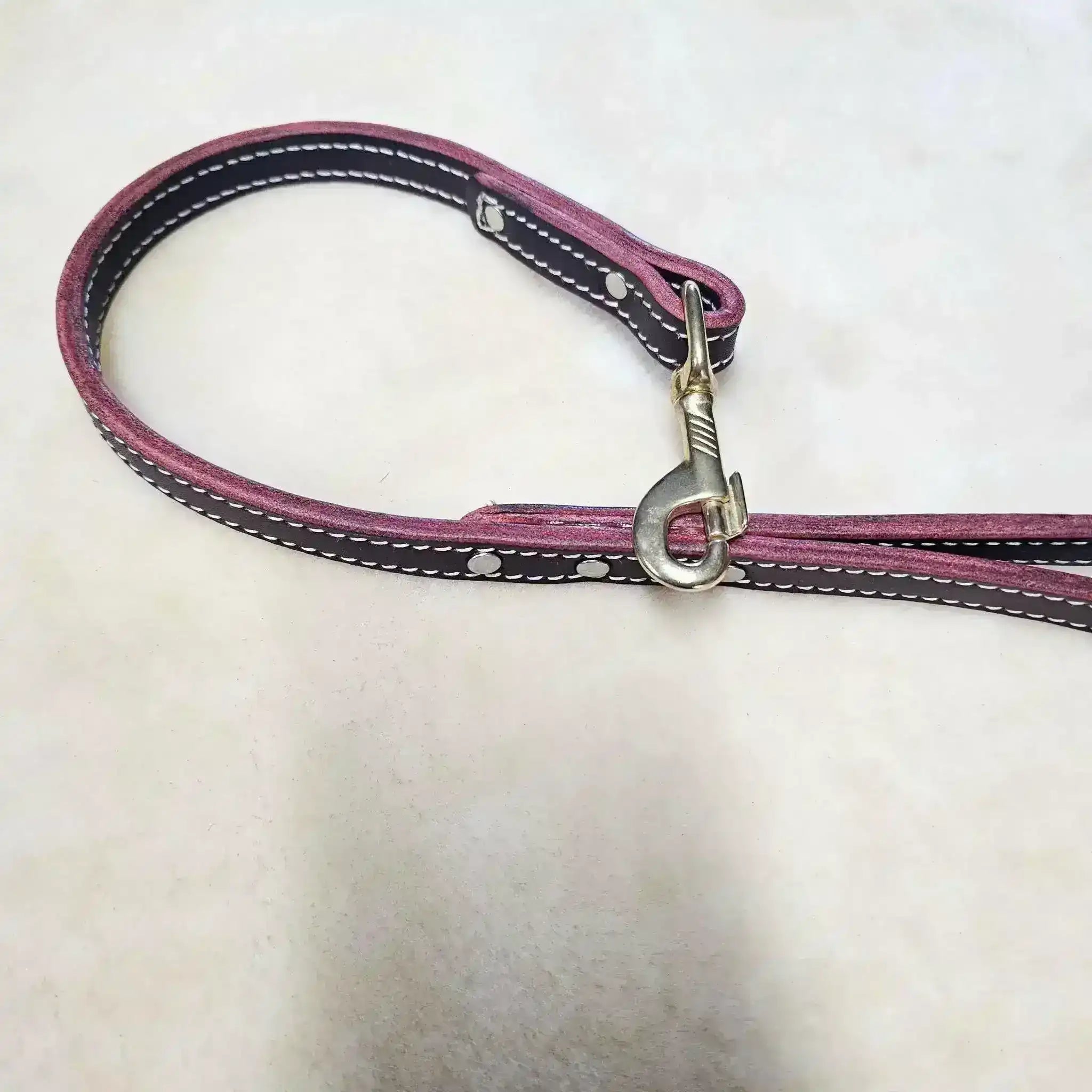 Australian Red Hide Short Leash - PK9 Gear