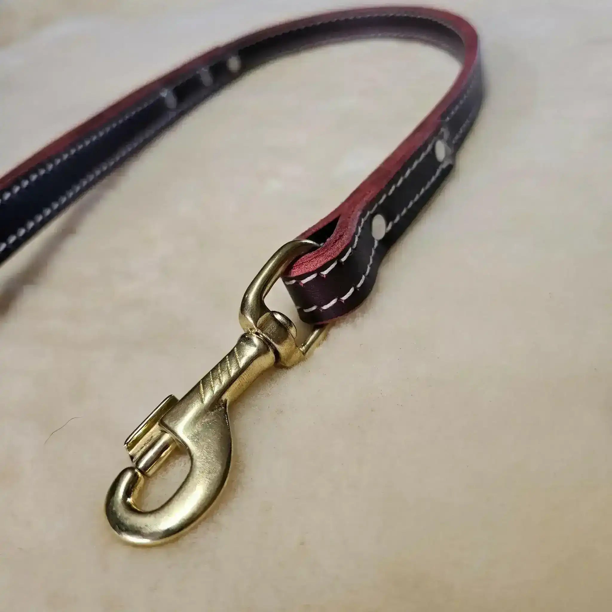Australian Red Hide Short Leash - PK9 Gear