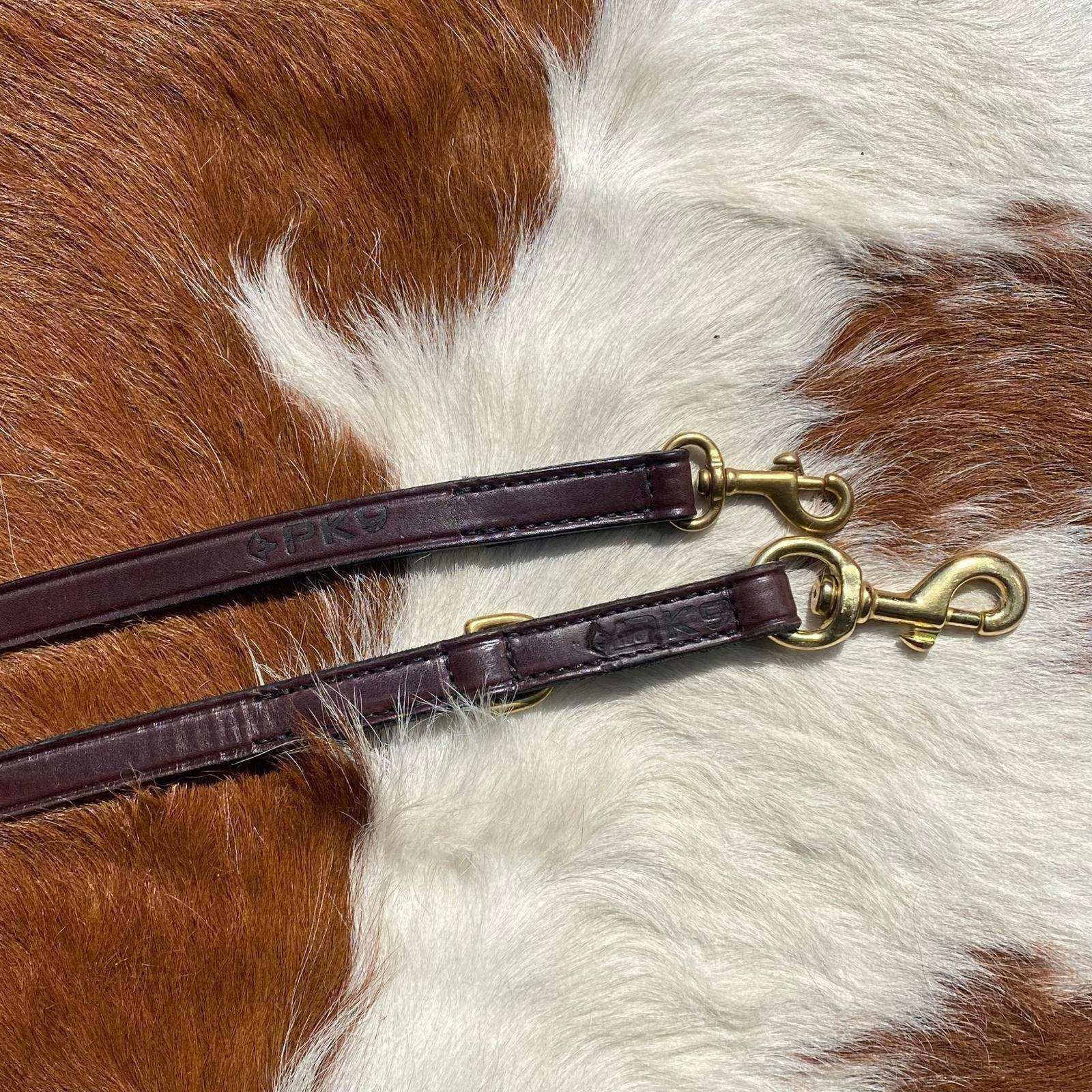 &quot;Chocolate Multi Function Lead&quot; - 7.4ft Leather - PK9 Gear