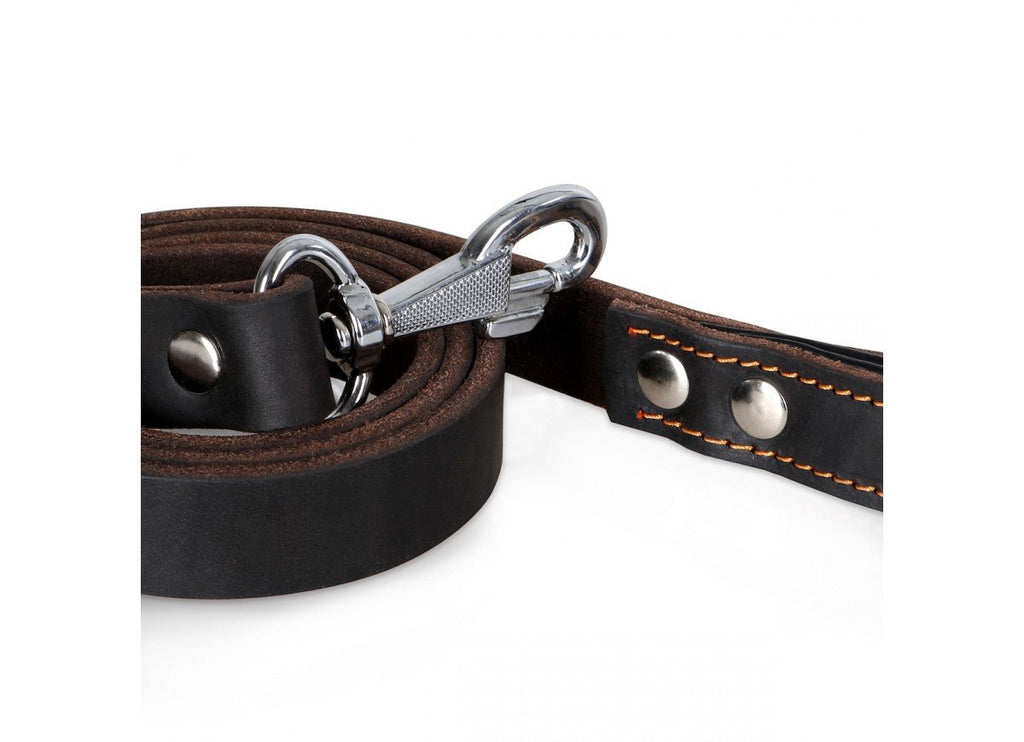 Latigo Leather Dog Leash - Handmade & Riveted - PK9 Gear