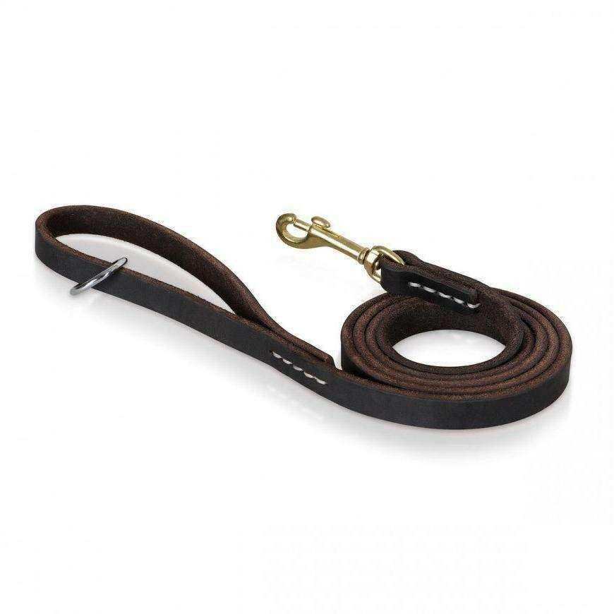 Latigo Leather Dog Leash - Saddle Stitch Finish - PK9 Gear