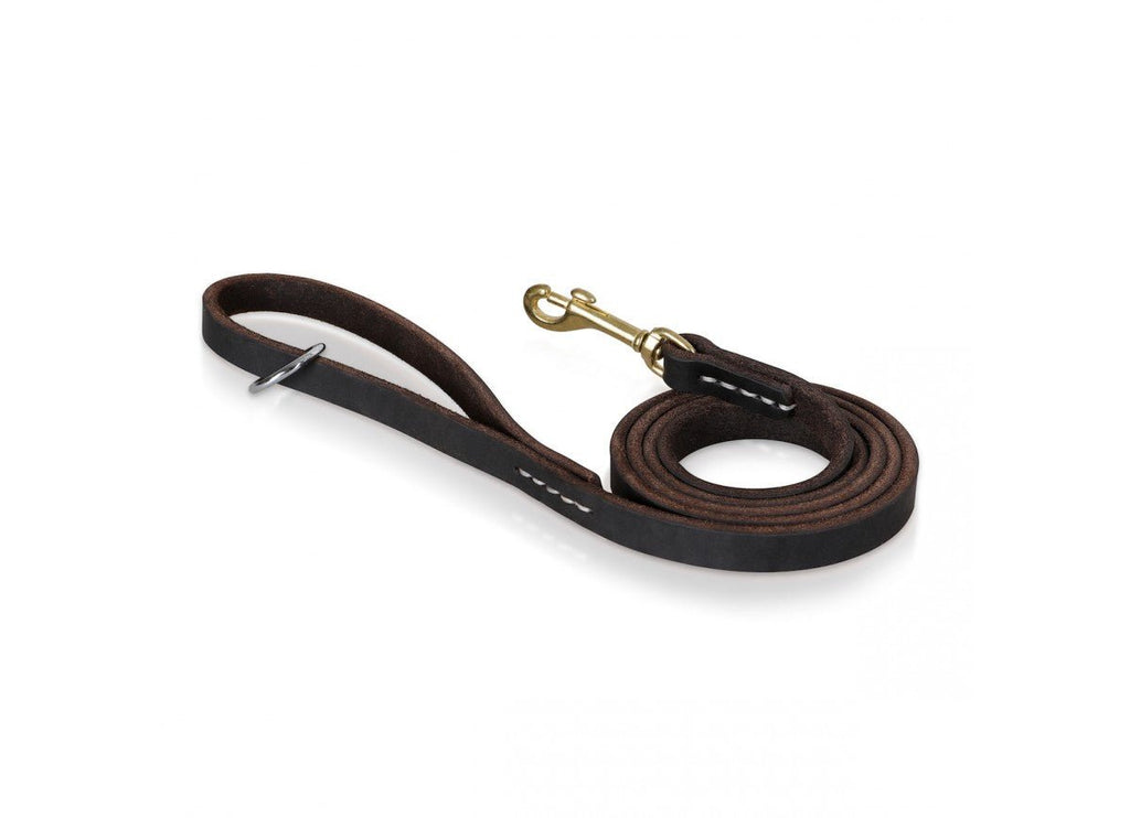 Latigo Leather Dog Leash - Saddle Stitch Finish - PK9 Gear