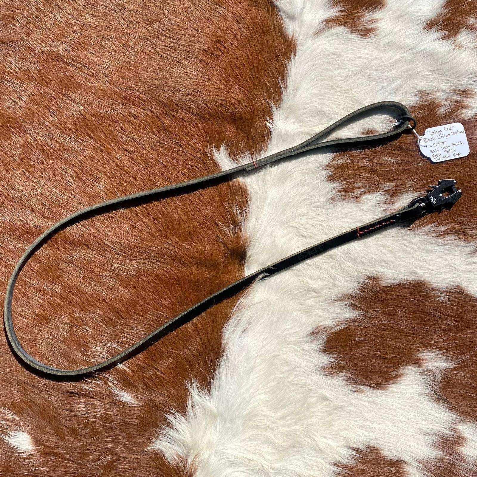 "Latigo Red" - Leather Leash - PK9 Gear