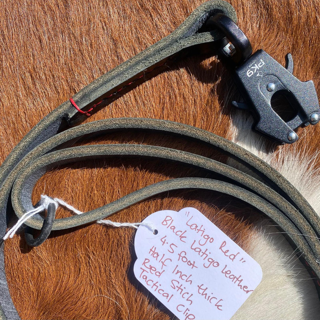 "Latigo Red" - Leather Leash - PK9 Gear