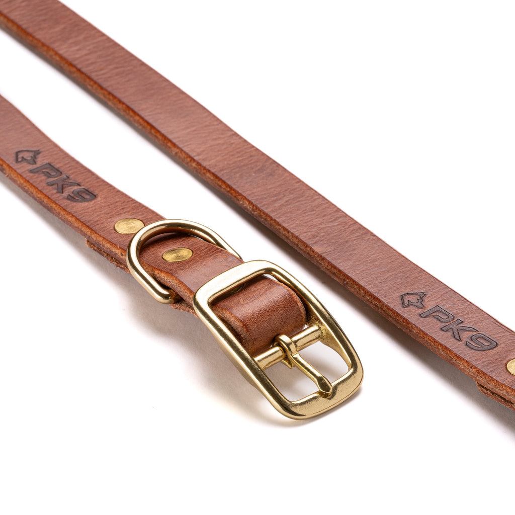 Leather Dog Collar - Made With Premium Herman Oak Leather - PK9 Gear