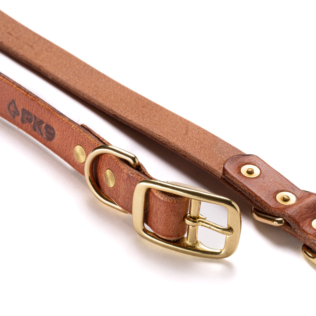 Leather Dog Collar - Made With Premium Herman Oak Leather - PK9 Gear