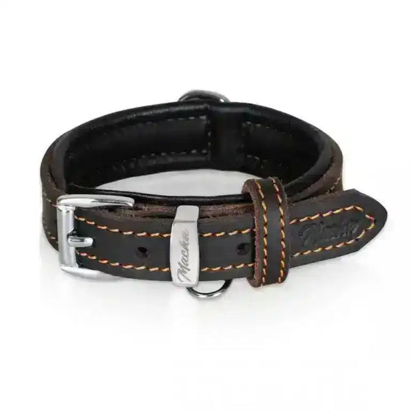 Leather Dog Collar - Premium latigo Leather - Handmade - PK9 Gear