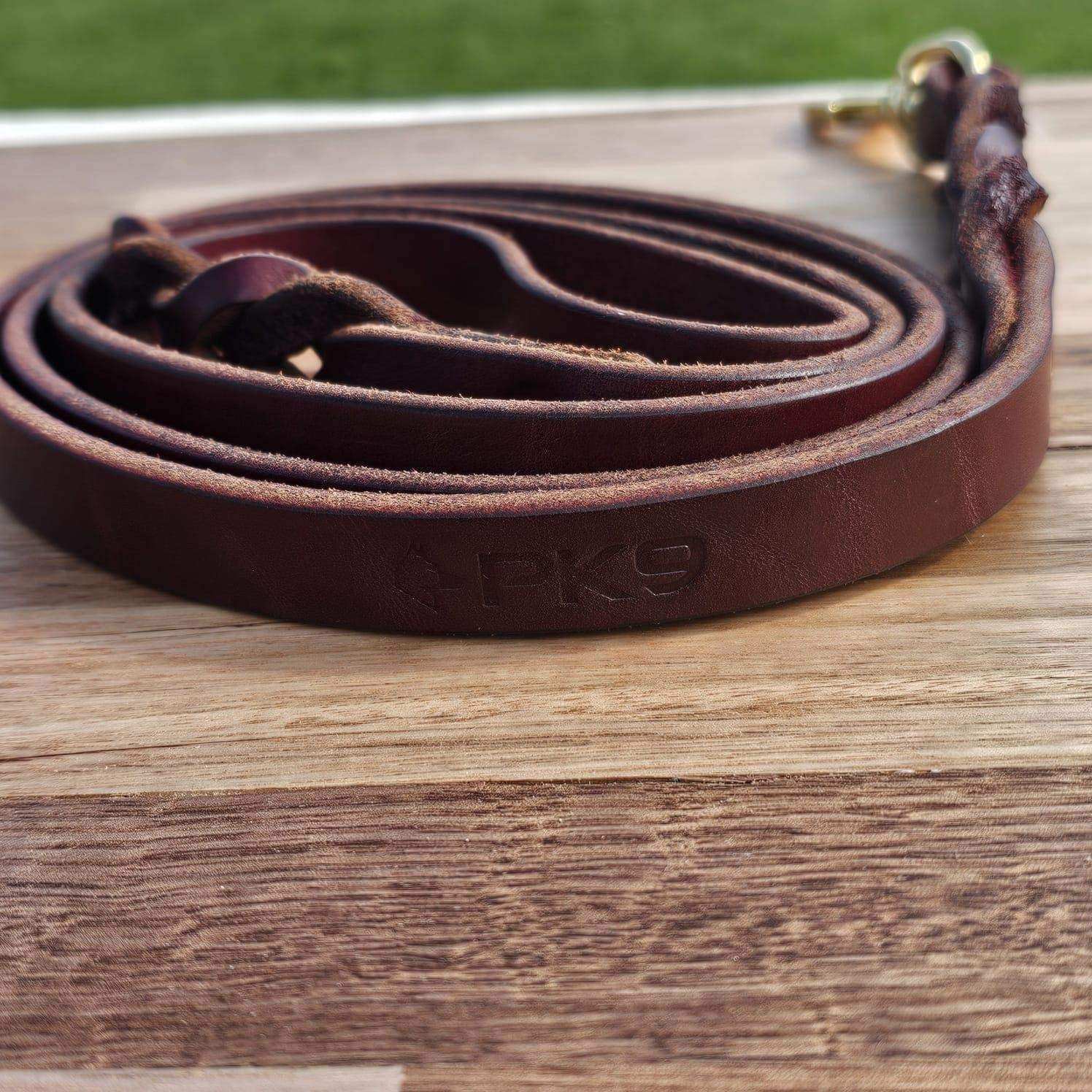 Limited Edition 6ft Braided Latigo Leather Dog Leash - Strength Meets Style - PK9 Gear
