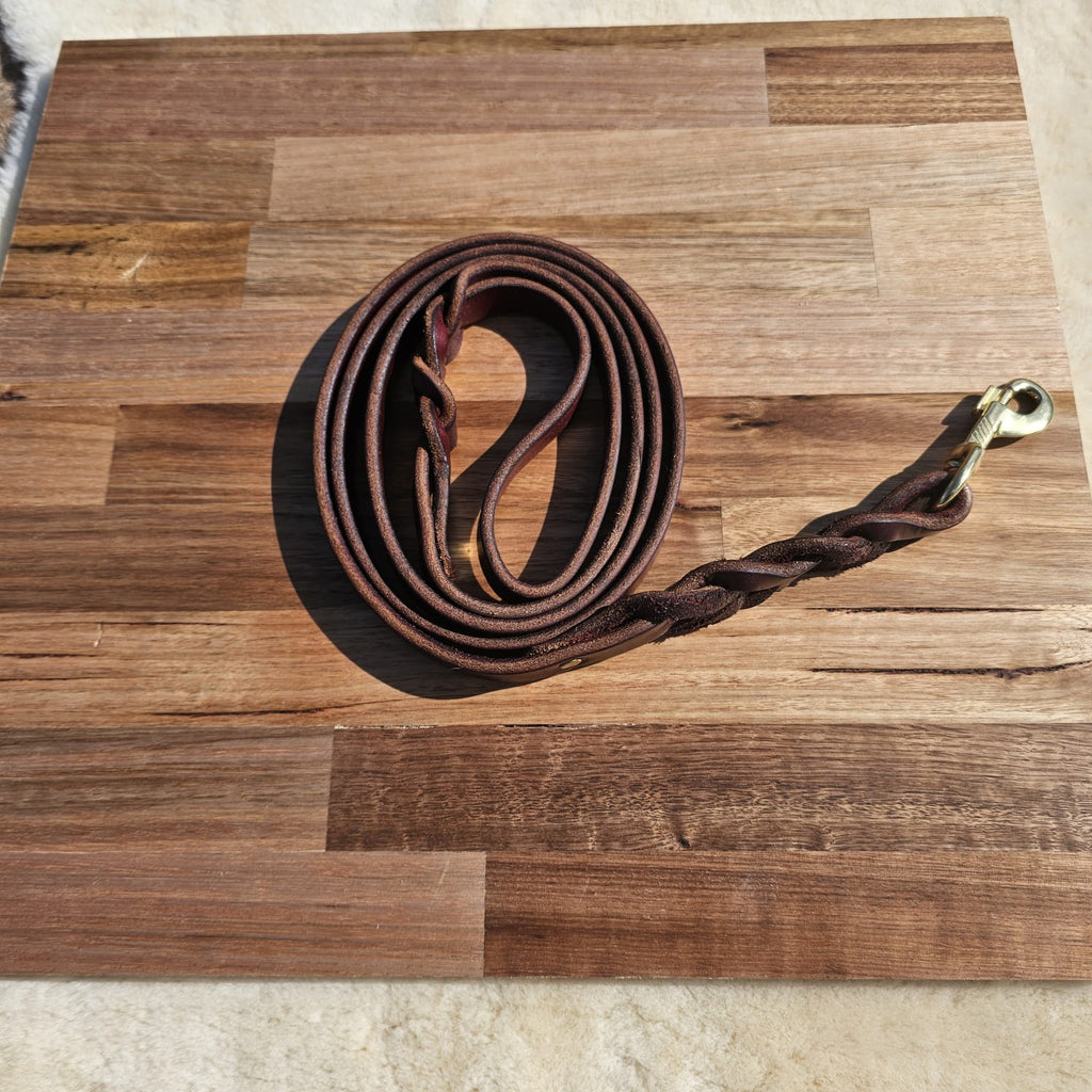 Limited Edition 6ft Braided Latigo Leather Dog Leash - Strength Meets Style - PK9 Gear