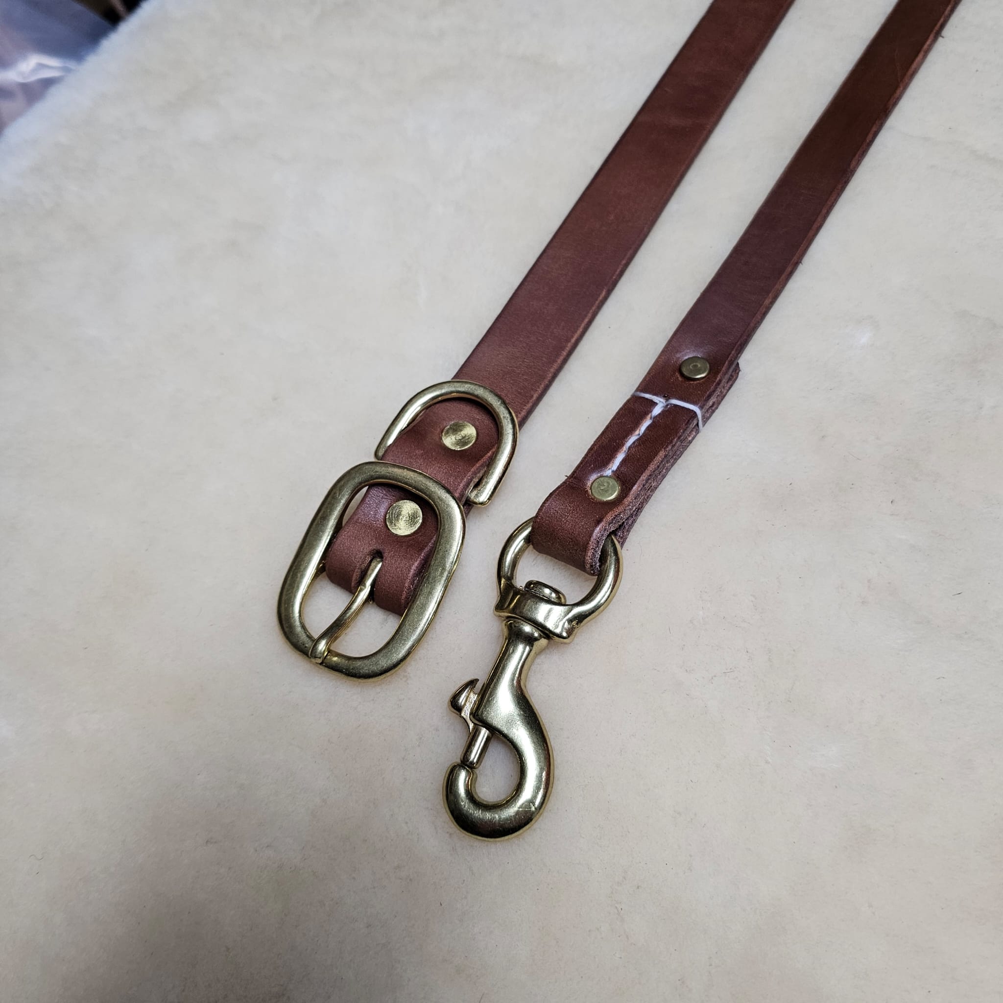 Matching Leather Lead And Collar- Hand Finished Siedel Veg Tan Leather ...