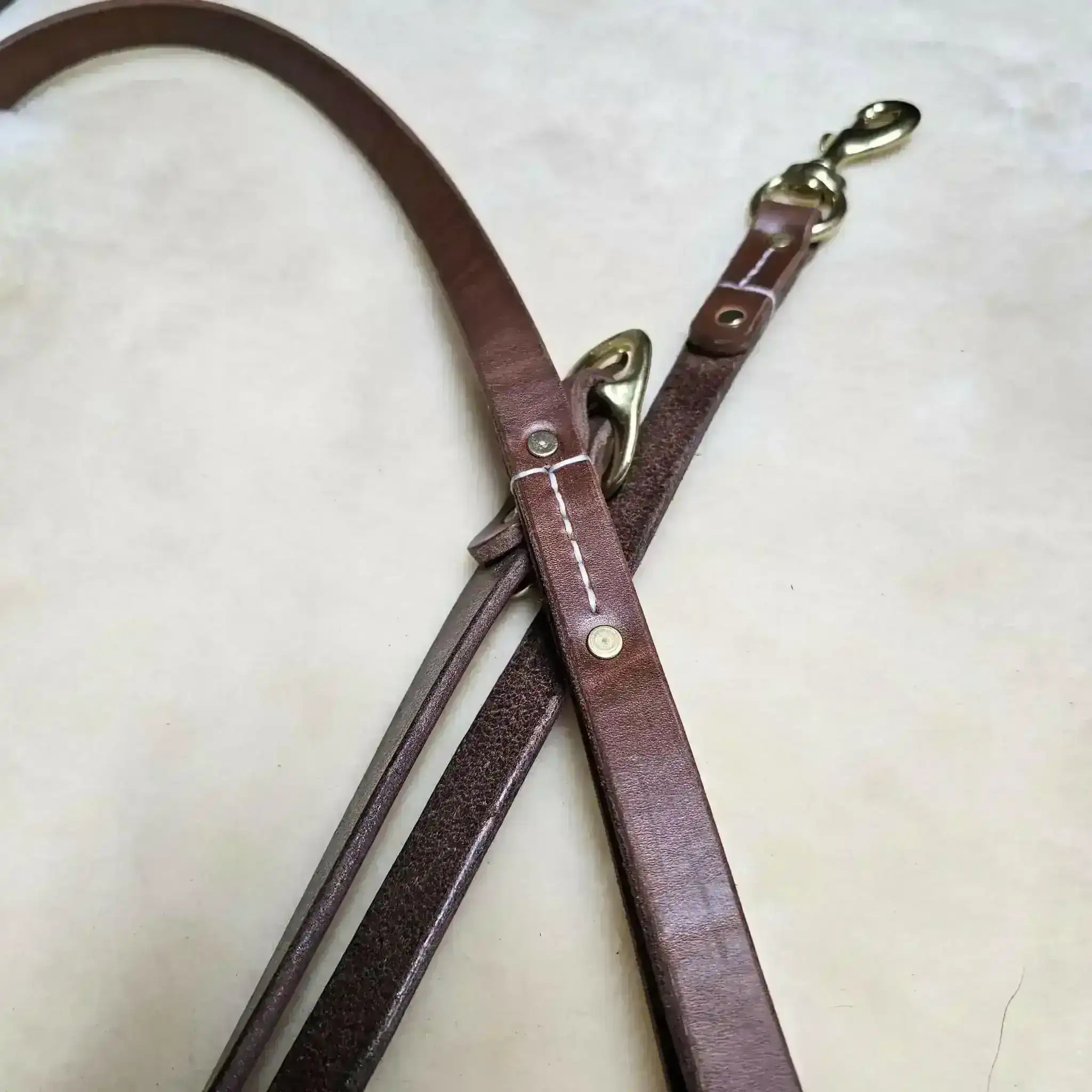 Matching Leather Lead And Collar - Hand Finished Siedel Veg Tan Leather - PK9 Gear