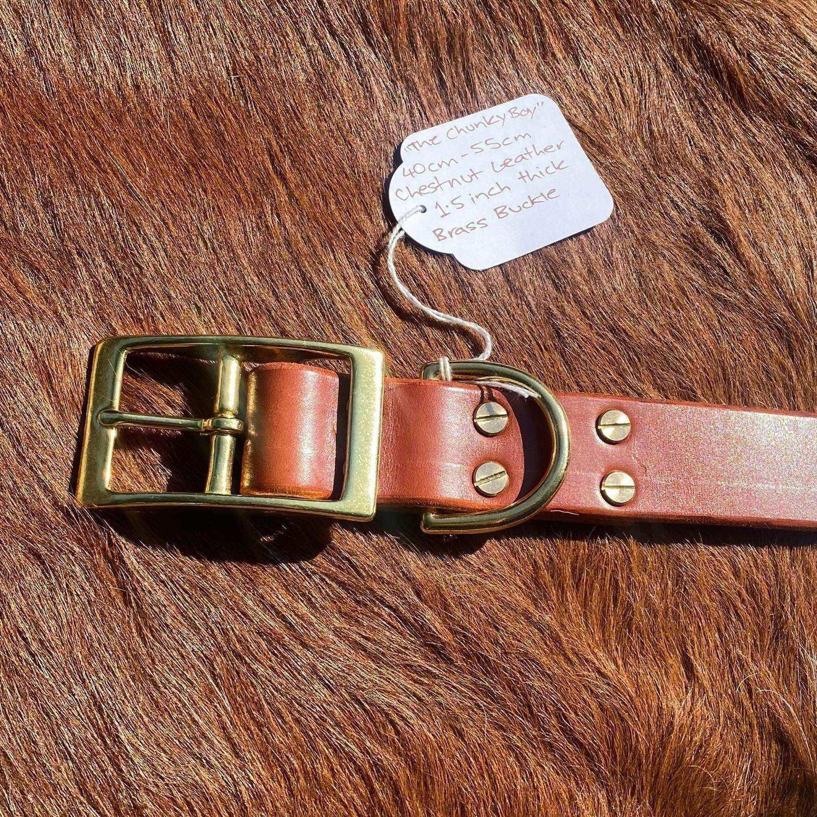 The Chunky Boy – Bridle Leather Dog Collar - PK9 Gear
