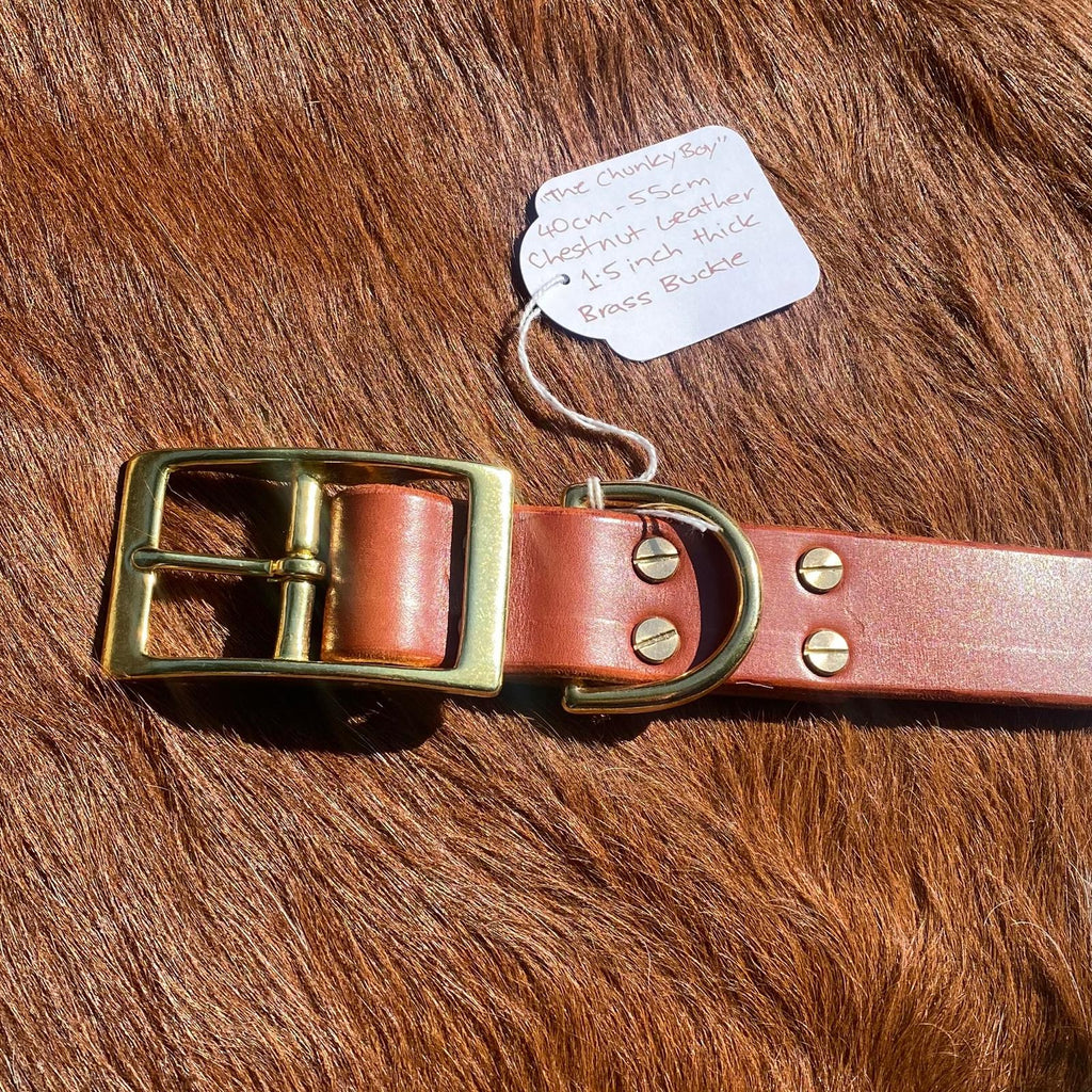 The Chunky Boy – Bridle Leather Dog Collar - PK9 Gear