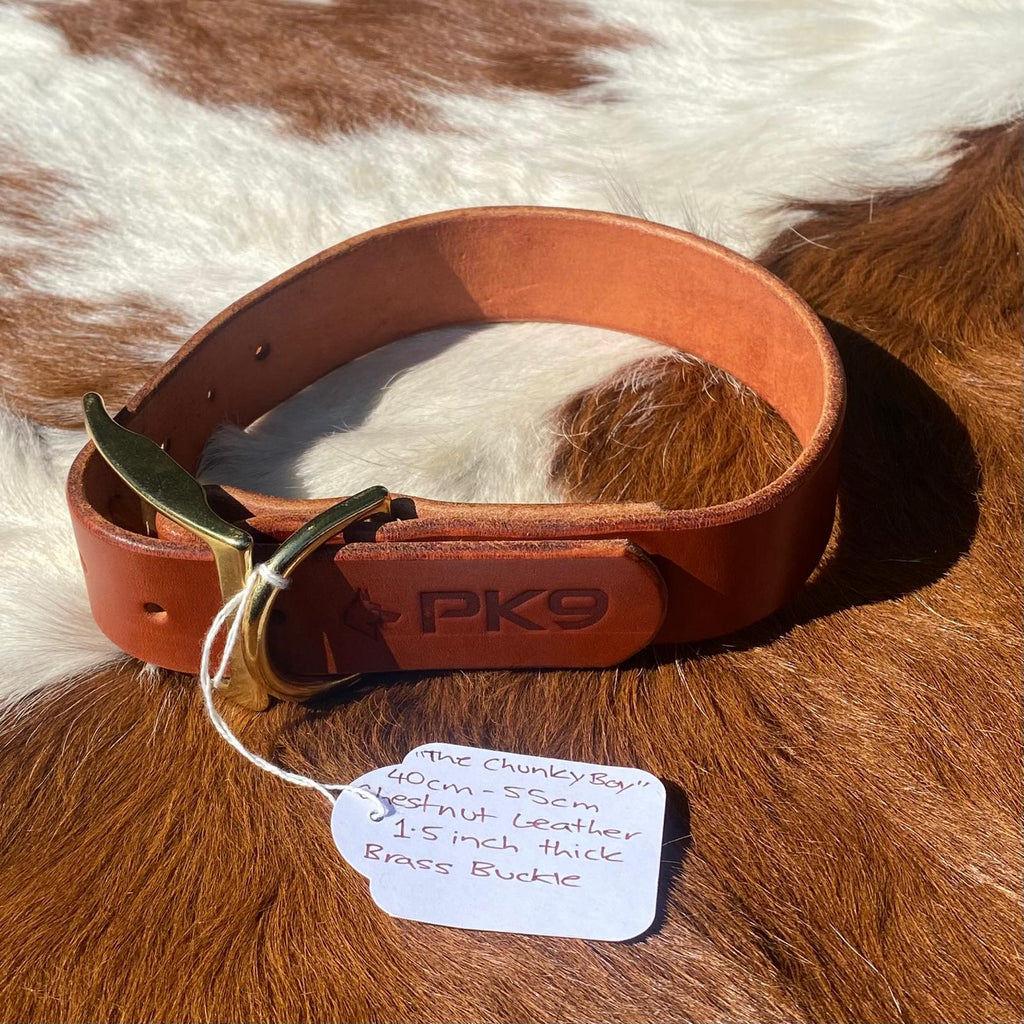 The Chunky Boy – Bridle Leather Dog Collar - PK9 Gear