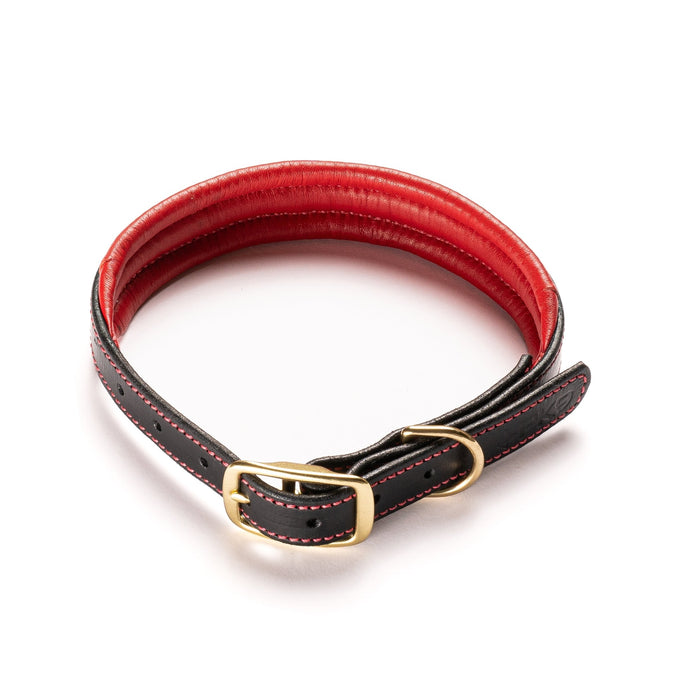 The Inferno Leather Dog Collar – Premium Padded Leather Collar