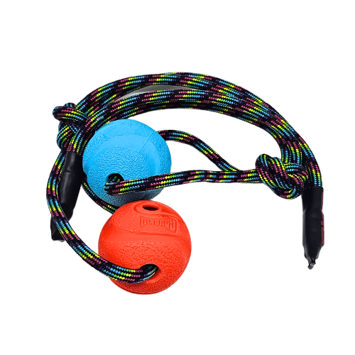 Handcrafted Chuckit Fetch Ball with Paramax Handle - Ultimate Fetch Toy for Little Dogs - PK9 Gear
